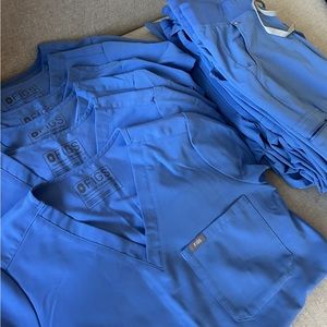 Figs Ceil Blue Scrub Sets
